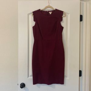 J.Crew burgundy work wear dress, size 6.